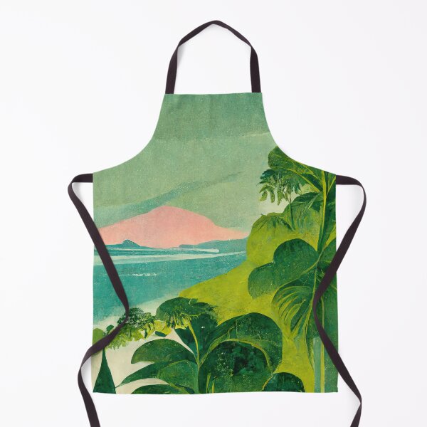 Artikelvorschau, Tropical IV - Landschaft im Vintage-Grafikstil entworfen und verkauft von NickMateo.