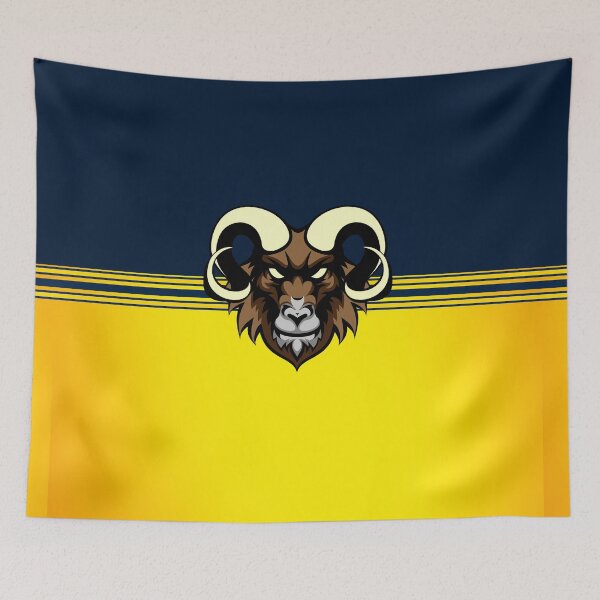Item preview, Ram Yellow Navy Blue Aries designed and sold by Yiorgos Designs.