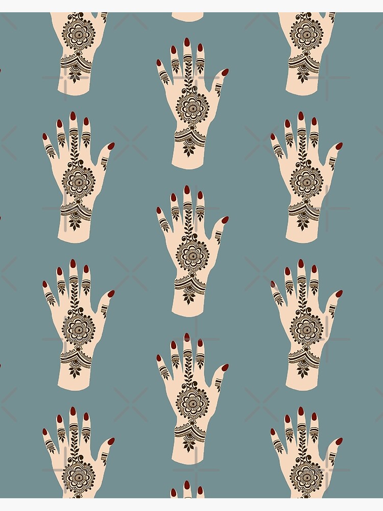 Henna Day | Henna Hand Tattoo - Brown Mehendi - Henna Day - Sticker |  TeePublic