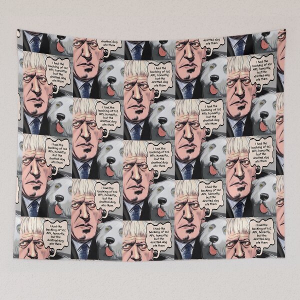 Item preview, I had the backing of 102 MPs, honestly (#02) Boris Johnson & Dilyn designed and sold by SolidEarthArt.