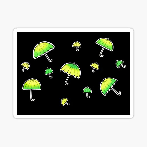Neon umbrella Sticker