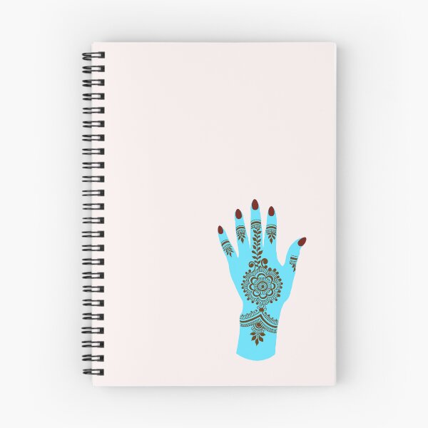 Item preview, Brown Henna on Fantasy Blue Hand designed and sold by HennaArtista.