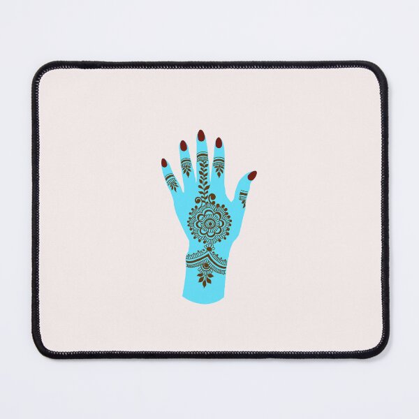 Item preview, Brown Henna on Fantasy Blue Hand designed and sold by HennaArtista.