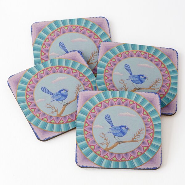Item preview, Little Blue Fairy Wren Mandala designed and sold by Soozie Wray.
