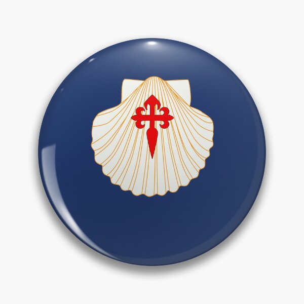 Item preview,  White Scallop with Red Cross Camino de Santiago de Compostela Shell Saint James Cross designed and sold by Brasilia.