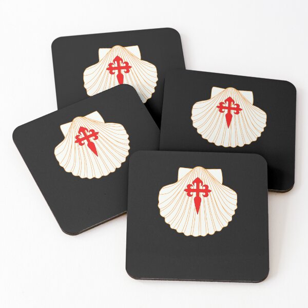 Item preview,  White Scallop with Red Cross Camino de Santiago de Compostela Shell Saint James Cross designed and sold by Brasilia.