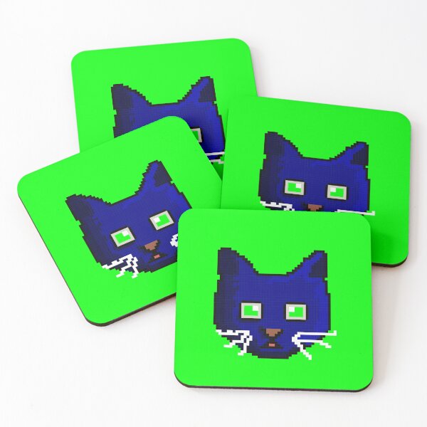 Item preview, blue sapphire pixel cat designed and sold by Sweet Bee's.