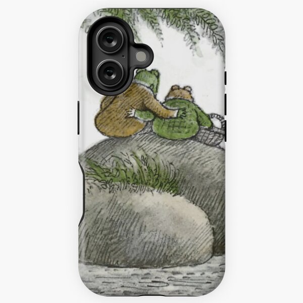 Aperçu de l'œuvre Grenouille et crapaud assis sur un rocher créée et vendue par PoeTatoes.