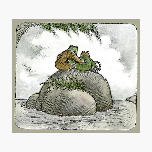 Item preview, Frog And Toad Sitting On A Rock designed and sold by PoeTatoes.