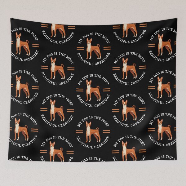 Item preview, My dog is the most beautiful creature funny Basenji dog design designed and sold by reka88.