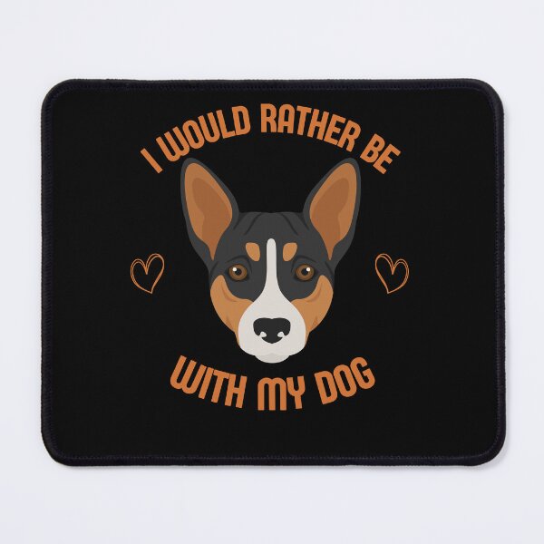 Item preview, I would rather be with my dog funny Basenji dog design designed and sold by reka88.