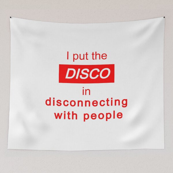 Item preview, I put the "disco" in disconnecting with people (#2) - antisocial introvert quote designed and sold by art-in-a-bottle.