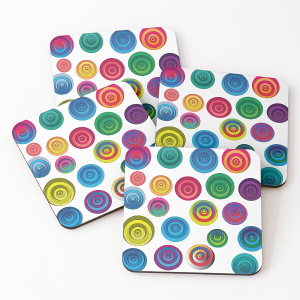 Item preview, colorful round shapes pattern designed and sold by Tharushika Dhananjaya.