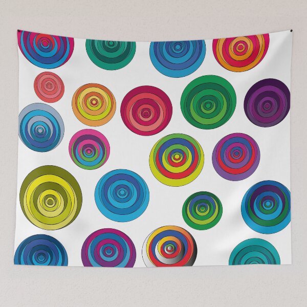 Item preview, colorful round shapes pattern designed and sold by Tharushika Dhananjaya.