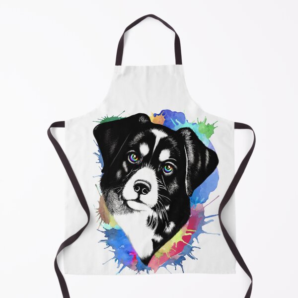 Item preview, Dog Surreal Cute Portrait with Rainbow Eyes designed and sold by BluedarkArt.