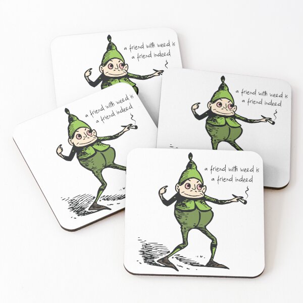 Item preview, A friend with weed is a friend indeed, illustration designed and sold by define design.