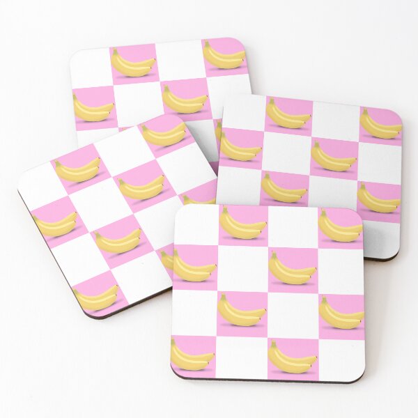 Item preview, Banana check pattern pink designed and sold by TipTopTapo.
