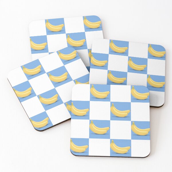 Item preview, Banana checkered pattern blue white  designed and sold by TipTopTapo.