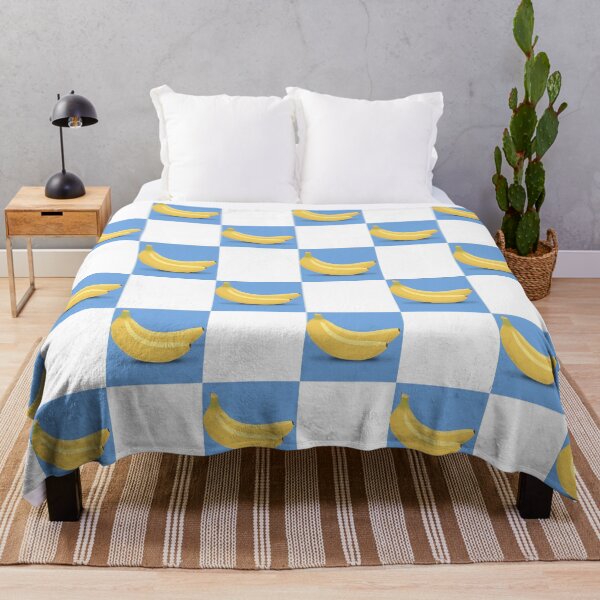 Item preview, Banana checkered pattern blue white designed and sold by TipTopTapo.