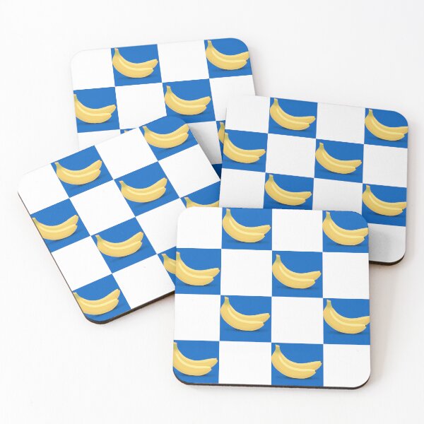 Item preview, Banana checkered pattern blue white  designed and sold by TipTopTapo.