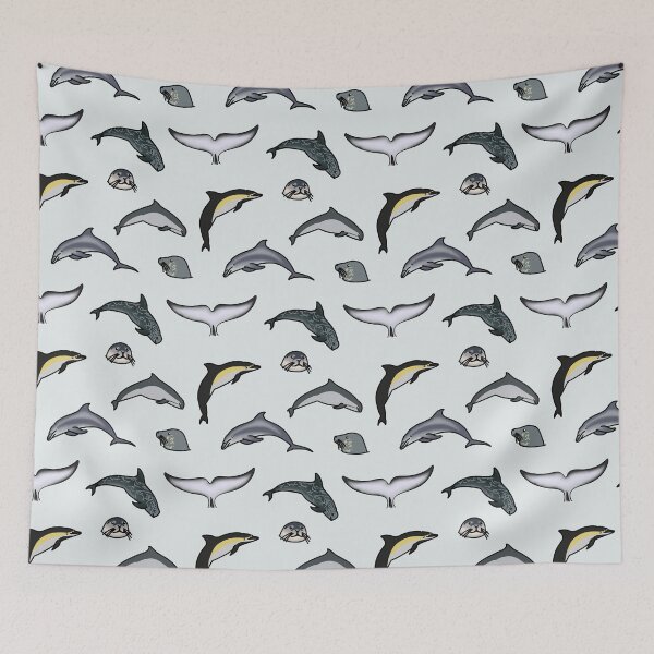 Item preview, Marine mammals pattern designed and sold by rainbowcho.