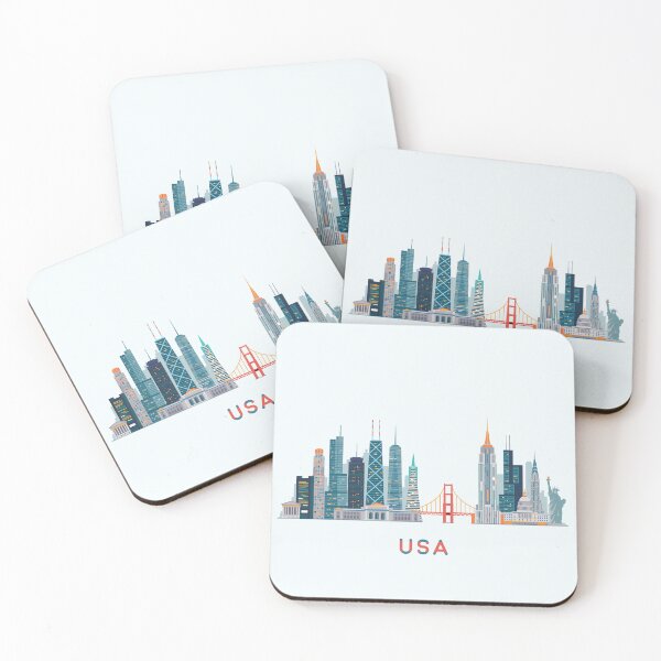 Item preview, USA skyline designed and sold by Antikwar.