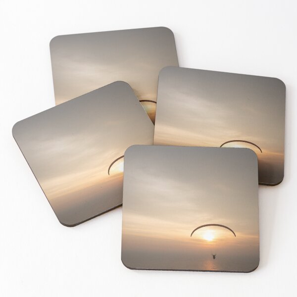 Item preview, Paragliding over the ocean while golden sunset designed and sold by kall3bu.