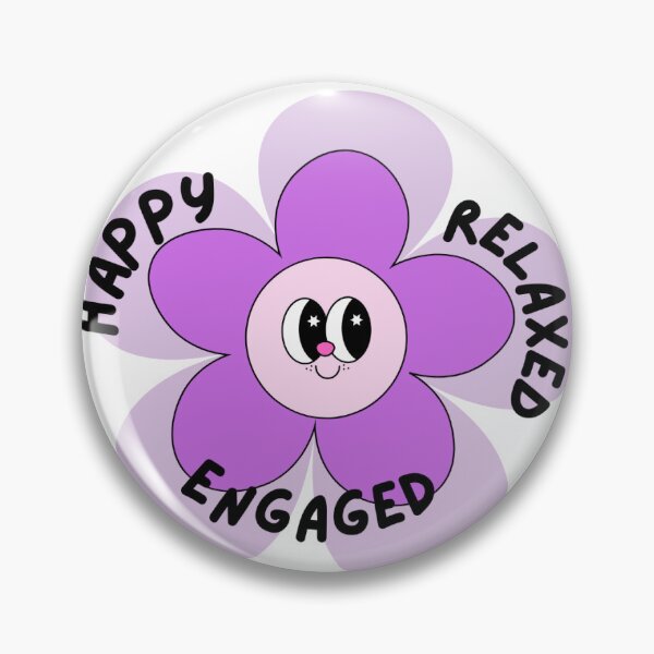 Item preview, Purple Happy, Relaxed, and Engaged designed and sold by aba-creations.