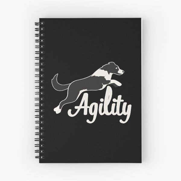 Item preview, Black and white border collie jumping with agility in white for dog lovers designed and sold by PausePapote.