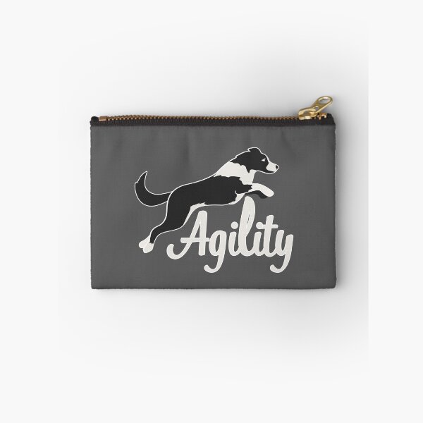 Item preview, Black and white border collie jumping with agility in white for dog lovers designed and sold by PausePapote.