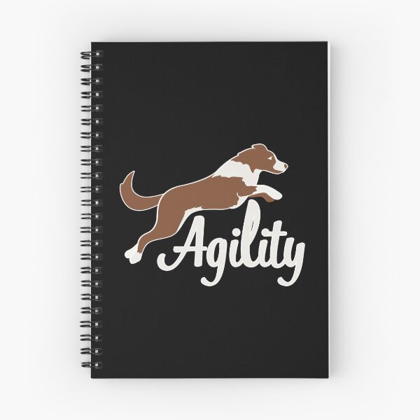 Item preview, Brown and white border collie jumping with agility in white for dog lovers designed and sold by PausePapote.