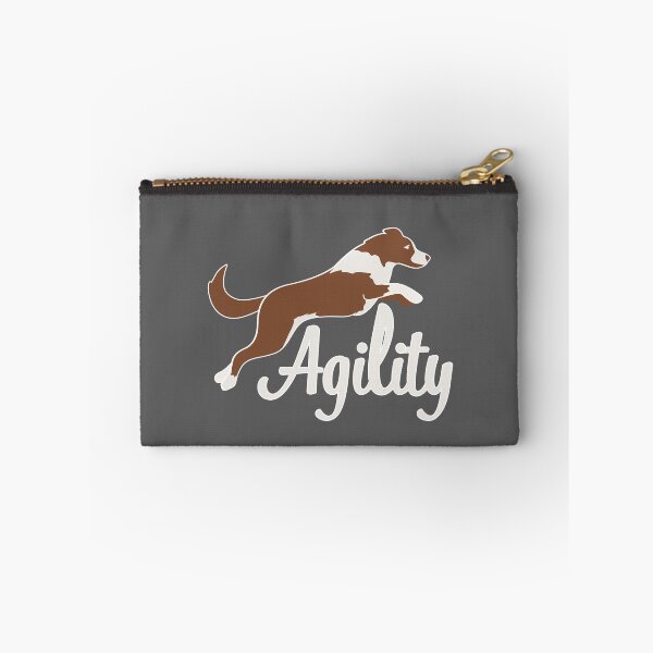 Item preview, Brown and white border collie jumping with agility in white for dog lovers designed and sold by PausePapote.