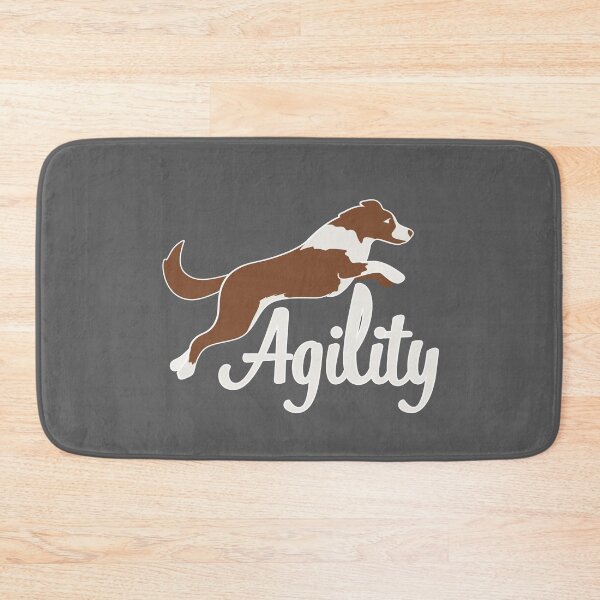 Item preview, Brown and white border collie jumping with agility in white for dog lovers designed and sold by PausePapote.