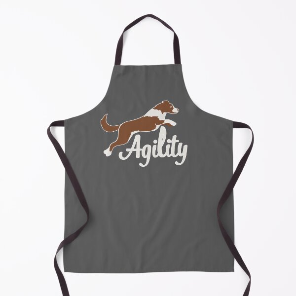 Item preview, Brown and white border collie jumping with agility in white for dog lovers designed and sold by PausePapote.