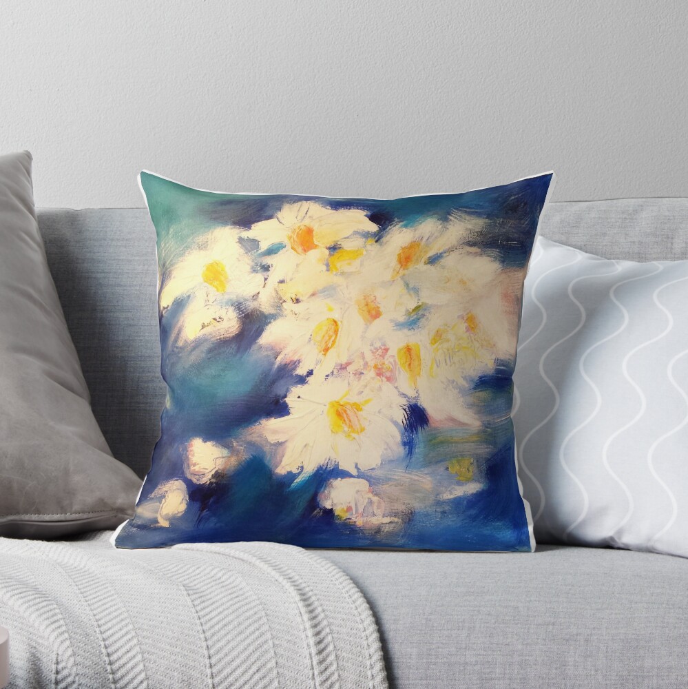 Coussin « Bleu printanier»