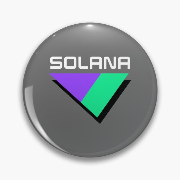 Item preview, Solana SOL Crypto Altcoin - Geometrical Triangles White Text Logo designed and sold by CryptoMoods.