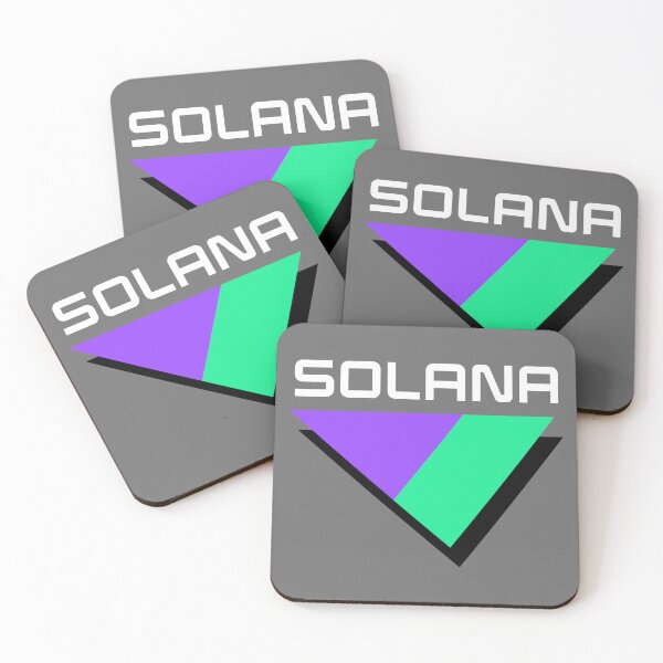 Item preview, Solana SOL Crypto Altcoin - Geometrical Triangles White Text Logo designed and sold by CryptoMoods.