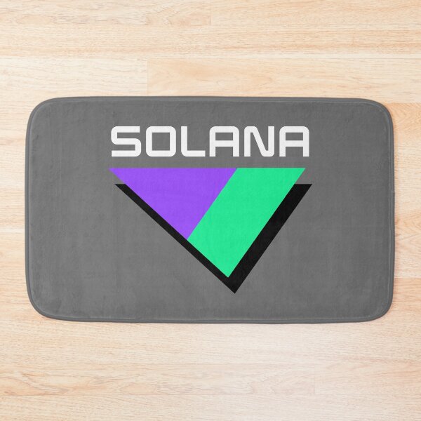 Item preview, Solana SOL Crypto Altcoin - Geometrical Triangles White Text Logo designed and sold by CryptoMoods.