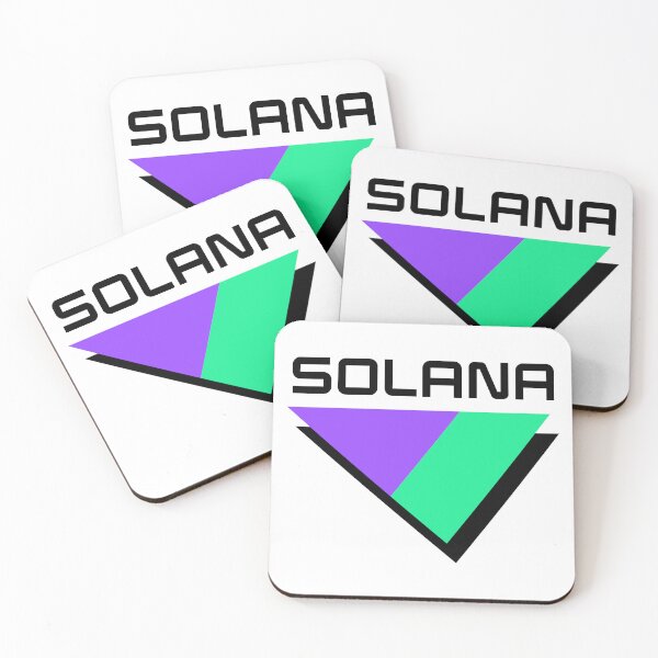 Item preview, Solana SOL Crypto Altcoin - Geometrical Triangles Black Text Logo designed and sold by CryptoMoods.