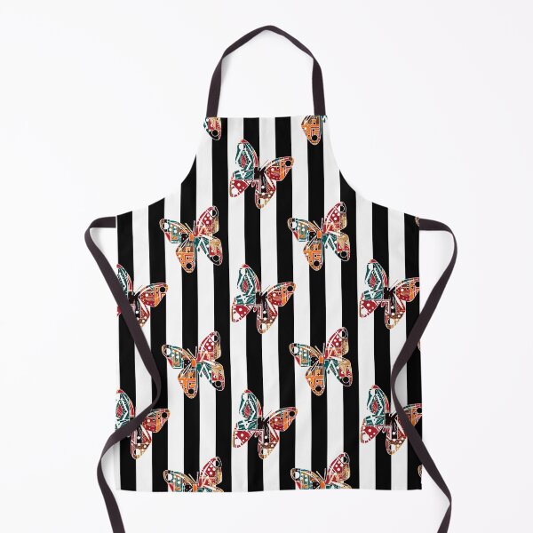 Item preview, Multicolored butterflies on a striped background. designed and sold by fuzzyfox.