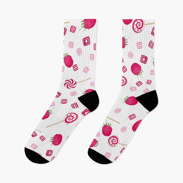 Item preview, Raspberry lollipops, candy and chewing gum seamless pattern background designed and sold by fuzzyfox.