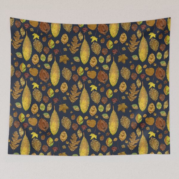 Item preview, Nunnery leaves - blue designed and sold by crumpsticks.