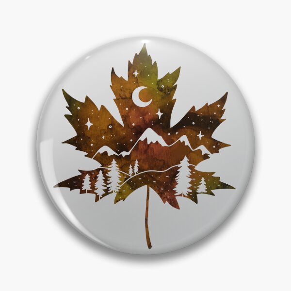 Artikelvorschau, Maple Leaf Mountains Watercolor entworfen und verkauft von pinapurri.