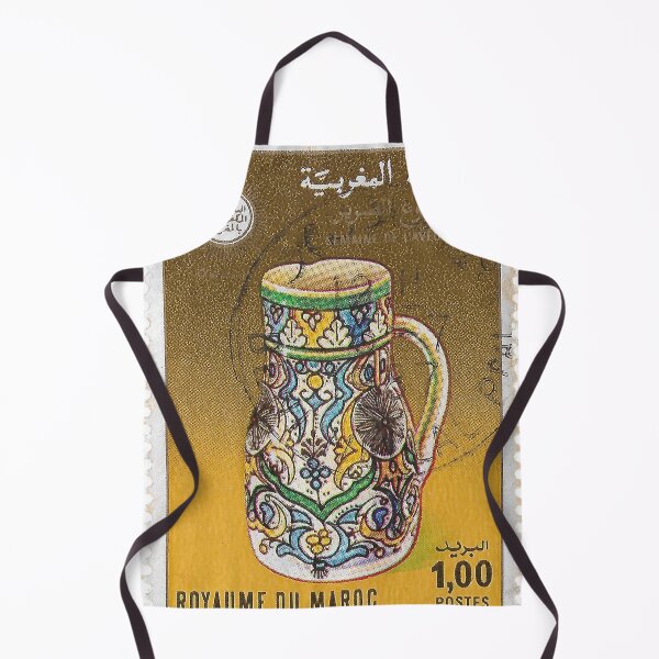 Item preview, Vintage 1987 Morocco Pottery Stamp designed and sold by yousufi.