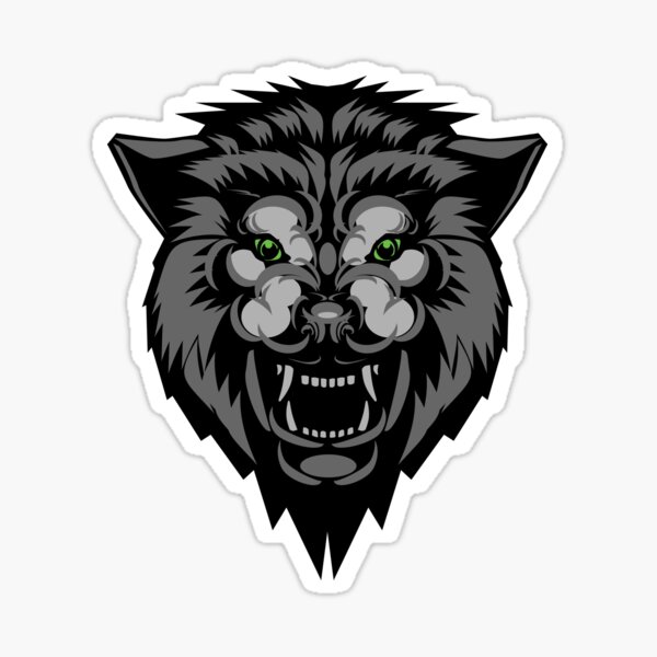 "Angry Wolf" Sticker for Sale by Ayian Redbubble