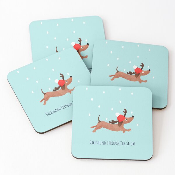 Item preview, Dachshund Through The Snow designed and sold by RebeccaFlaherty.