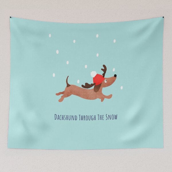 Item preview, Dachshund Through The Snow designed and sold by RebeccaFlaherty.