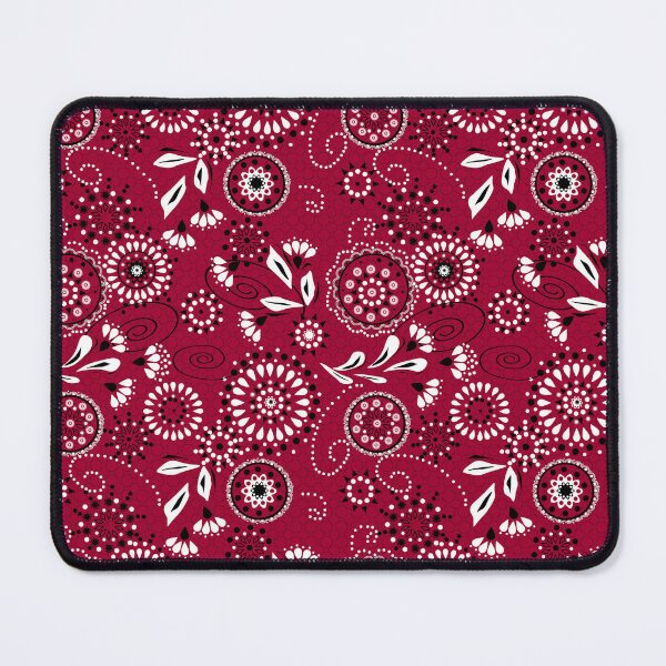 Item preview, Seamless retro texture with flowers on a red background designed and sold by fuzzyfox.