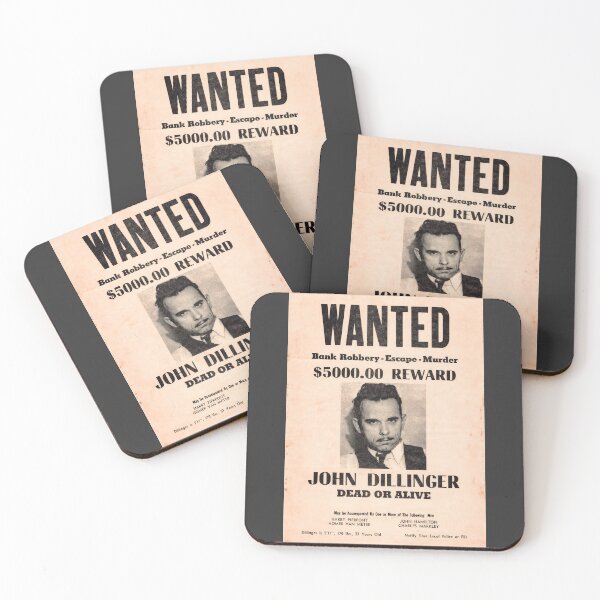 Item preview, John Dillinger Wanted Poster designed and sold by Jools-57.