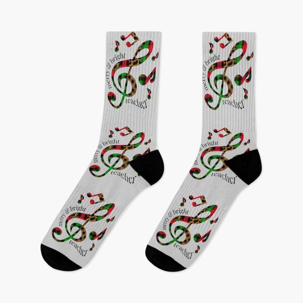 Item preview, Merry And Bright Christmas Music Teacher Gift designed and sold by BronikowskiART.